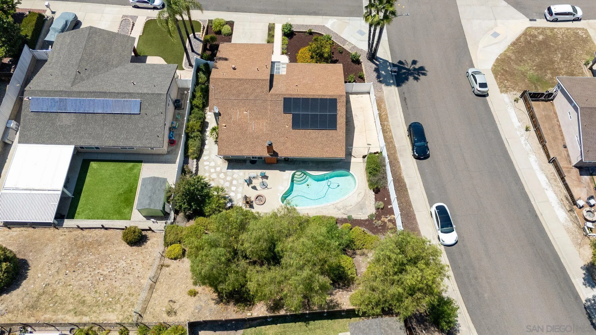 10565 Strathmore Drive Santee, CA 92071 - Photo 57 of 59 an aerial view of a house with a yard