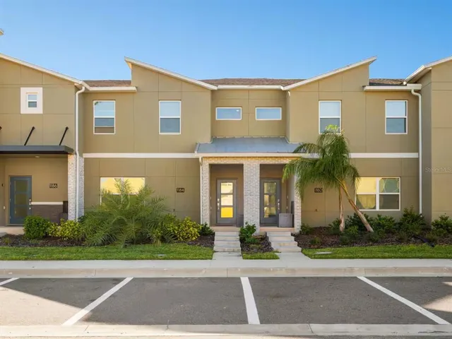 a front view of a building