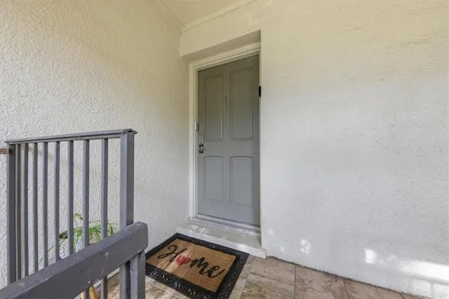 a view of a room with door