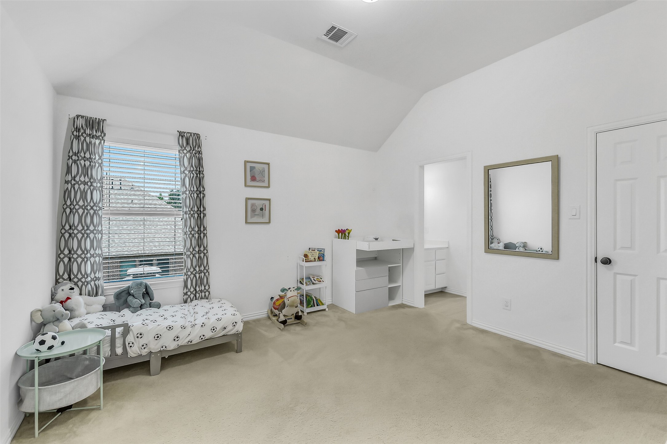 12207 Shorebridge Road Cypress, TX 77433 - Photo 28 of 41 a bedroom with furniture and a large window