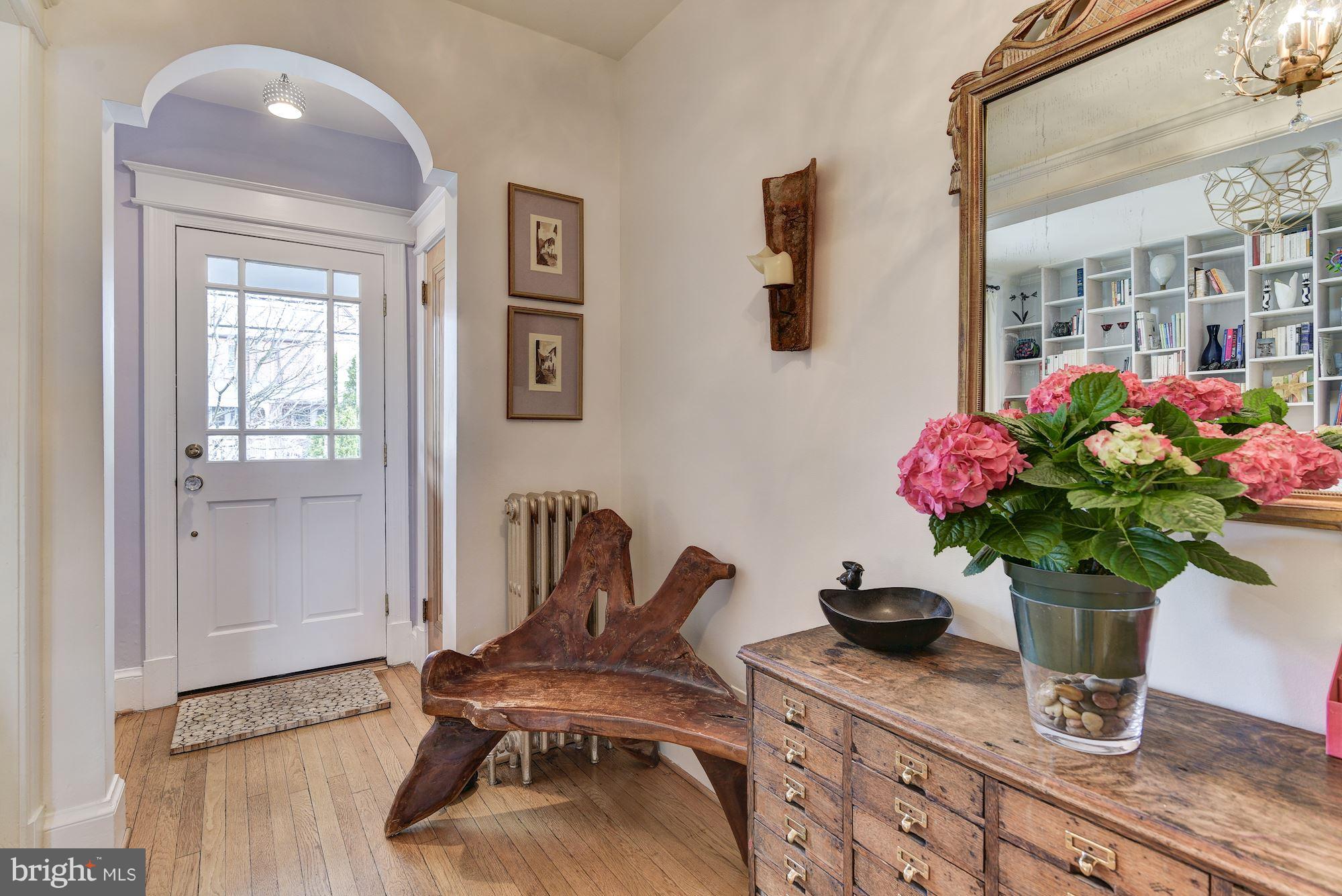 Entry foyer with coat closet