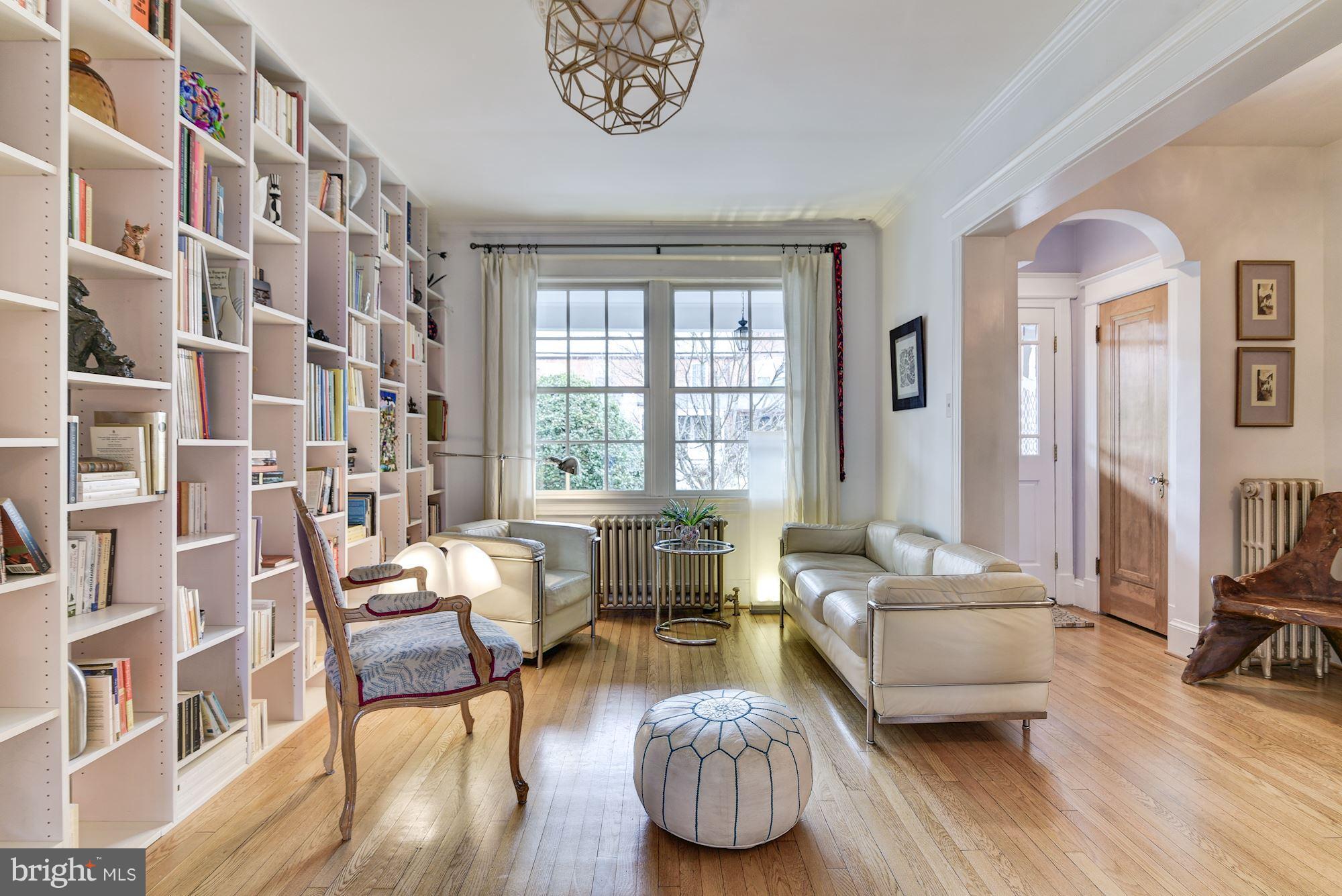 Living Room with arched doorways