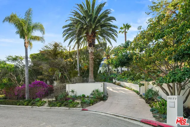 a view of a yard in front of a house