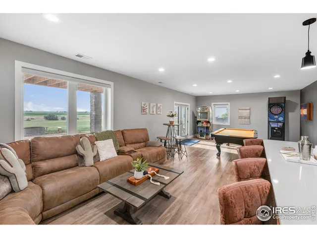 a view of a swimming pool with an ocean view