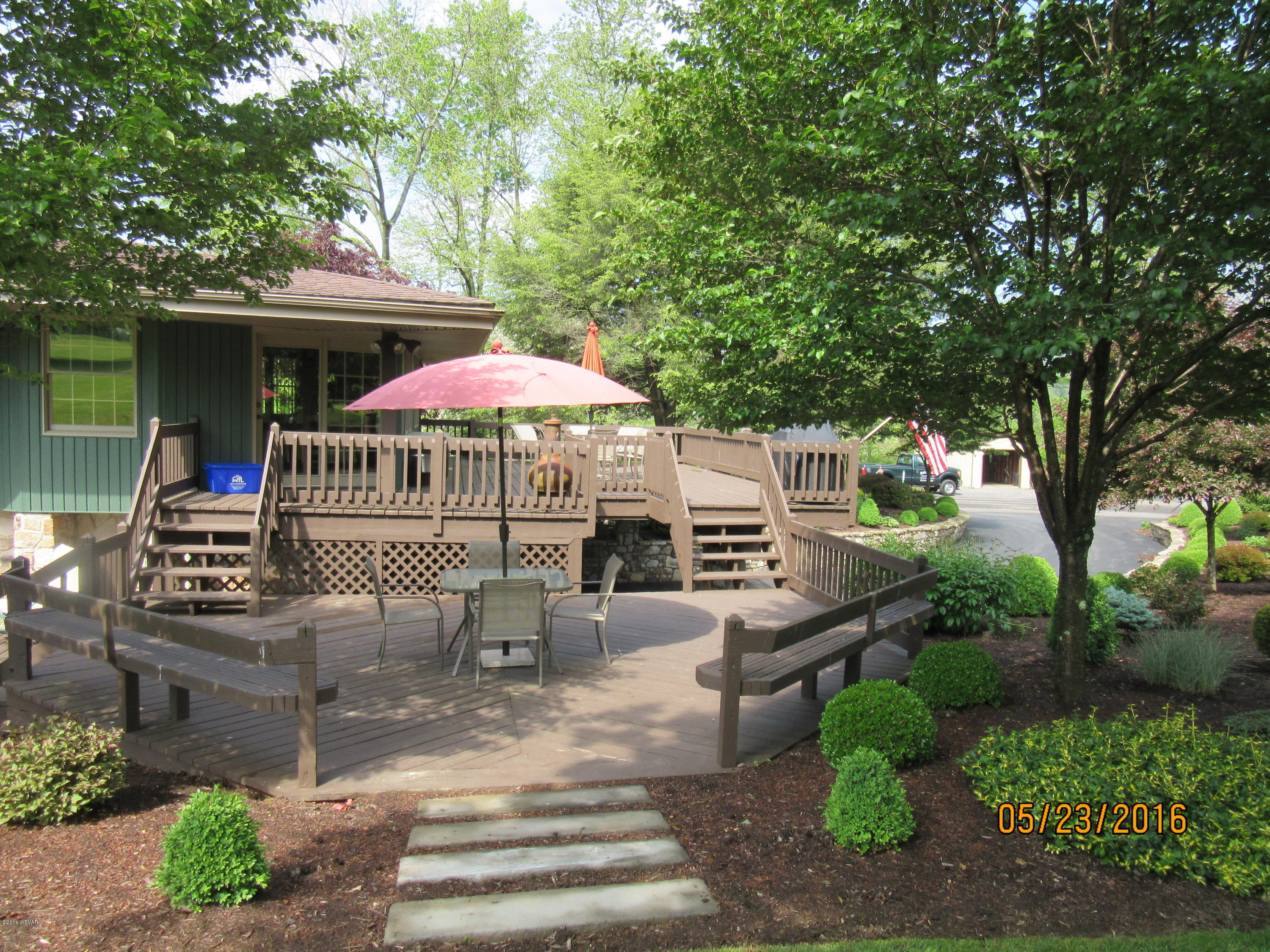 212 Belle Springs Road Mill Hall, PA 17751 - Photo 15 of 54 Terraced decking, very private setting