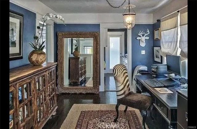 a view of living room and kitchen