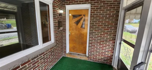 a view of front door of house