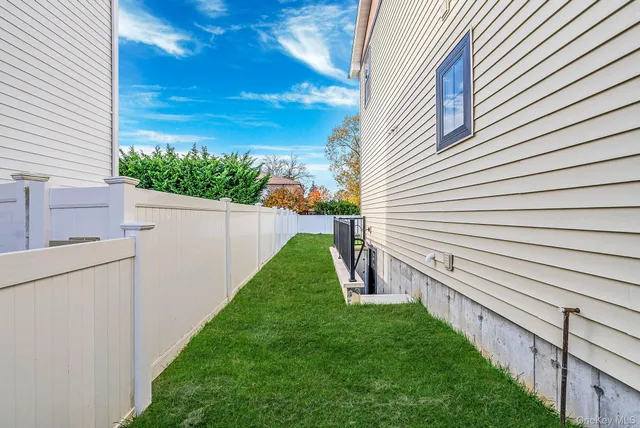 a view of a backyard with a small yard