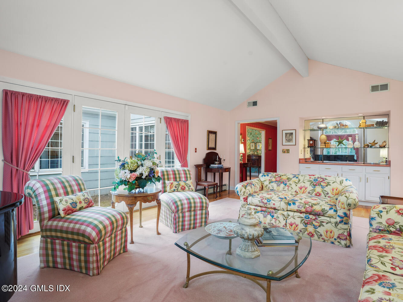 191 Cat Rock Road Cos Cob, CT 06807 - Photo 6 of 30 a living room with furniture and a flat screen tv