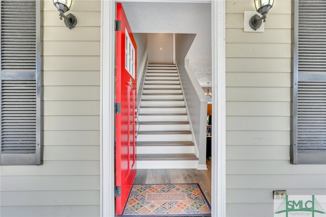 11 Ropemaker Court, Unit FURNISHED Savannah, GA 31410 - Photo 17 of 40 Staircase to 3 additional Bedrooms
