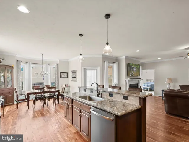 a kitchen with lots of counter top space