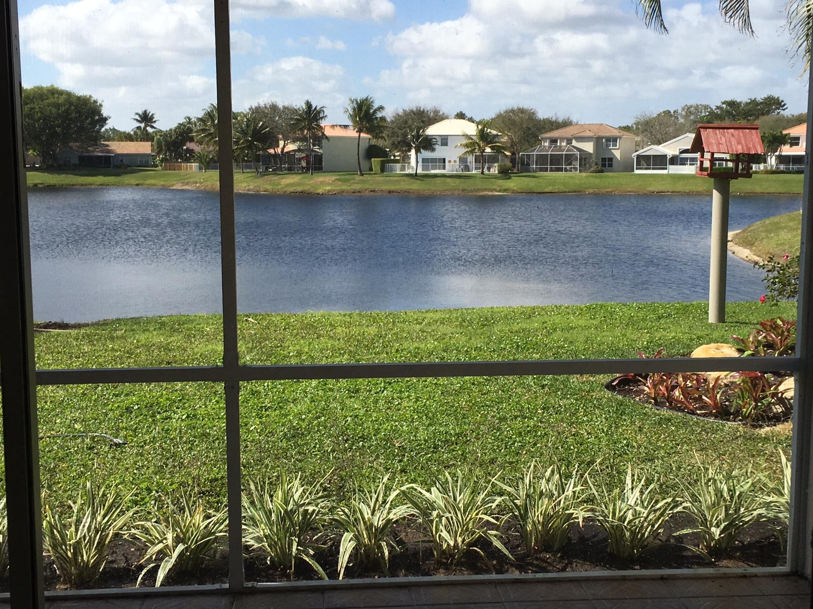 1340 Sabal Lakes Road Delray Beach, FL 33445 - Photo 5 of 19 Long Lake view from screened patio
