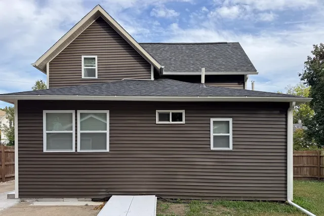 a front view of a house