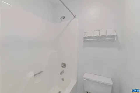 a bathroom with a toilet and a bathtub