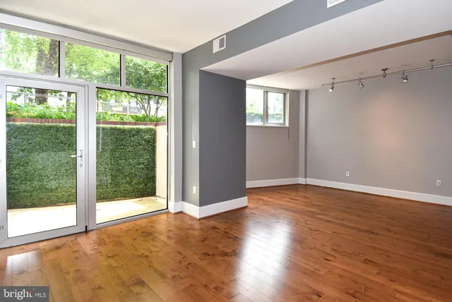 a view of backyard with green space