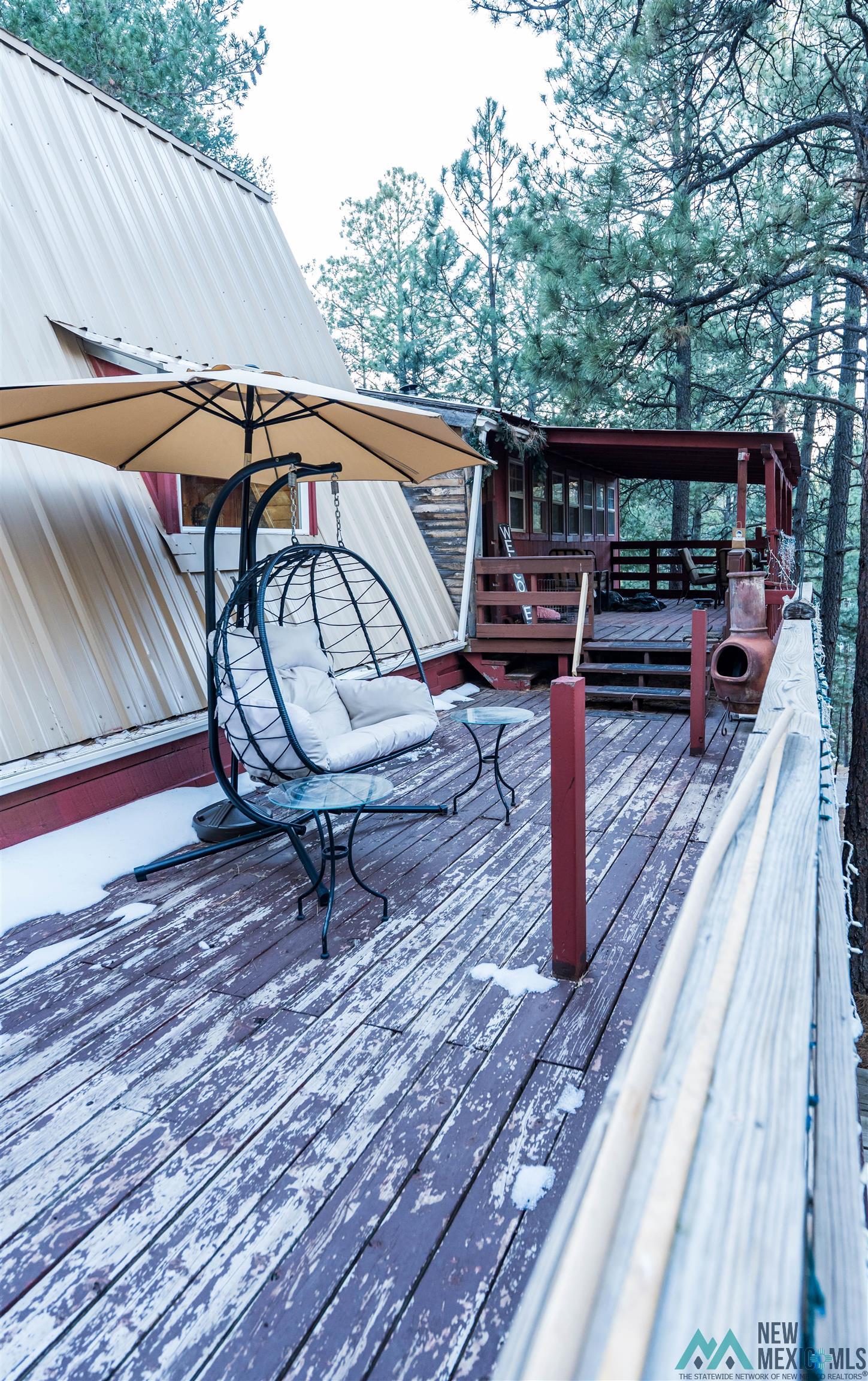 3 Wimsatt Road Cloudcroft, NM 88317 - Photo 35 of 41 View of wooden deck