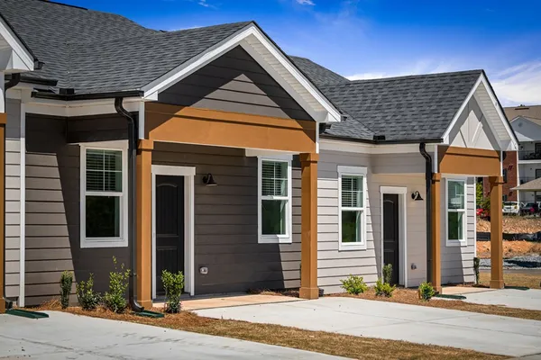 a front view of a house