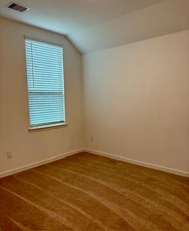 a view of a backyard with a plants and trees