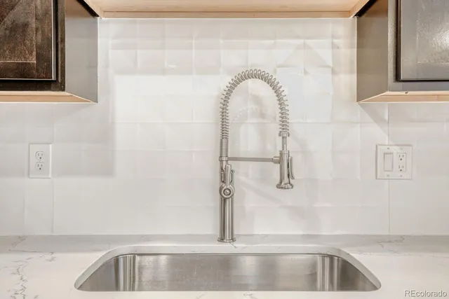 a close view of sink