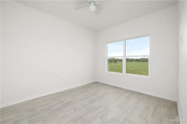 an empty room with a window