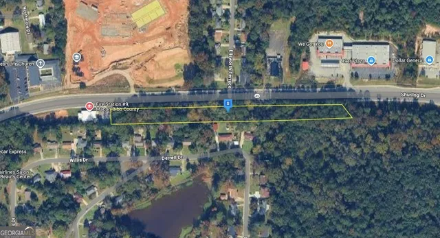 a view of a forest with trees in front of it