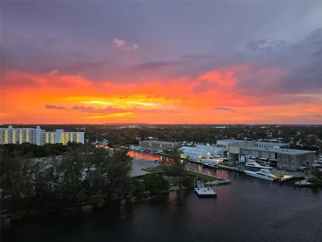 a view of city and lake