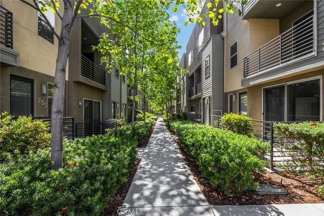 a view of a building with a yard