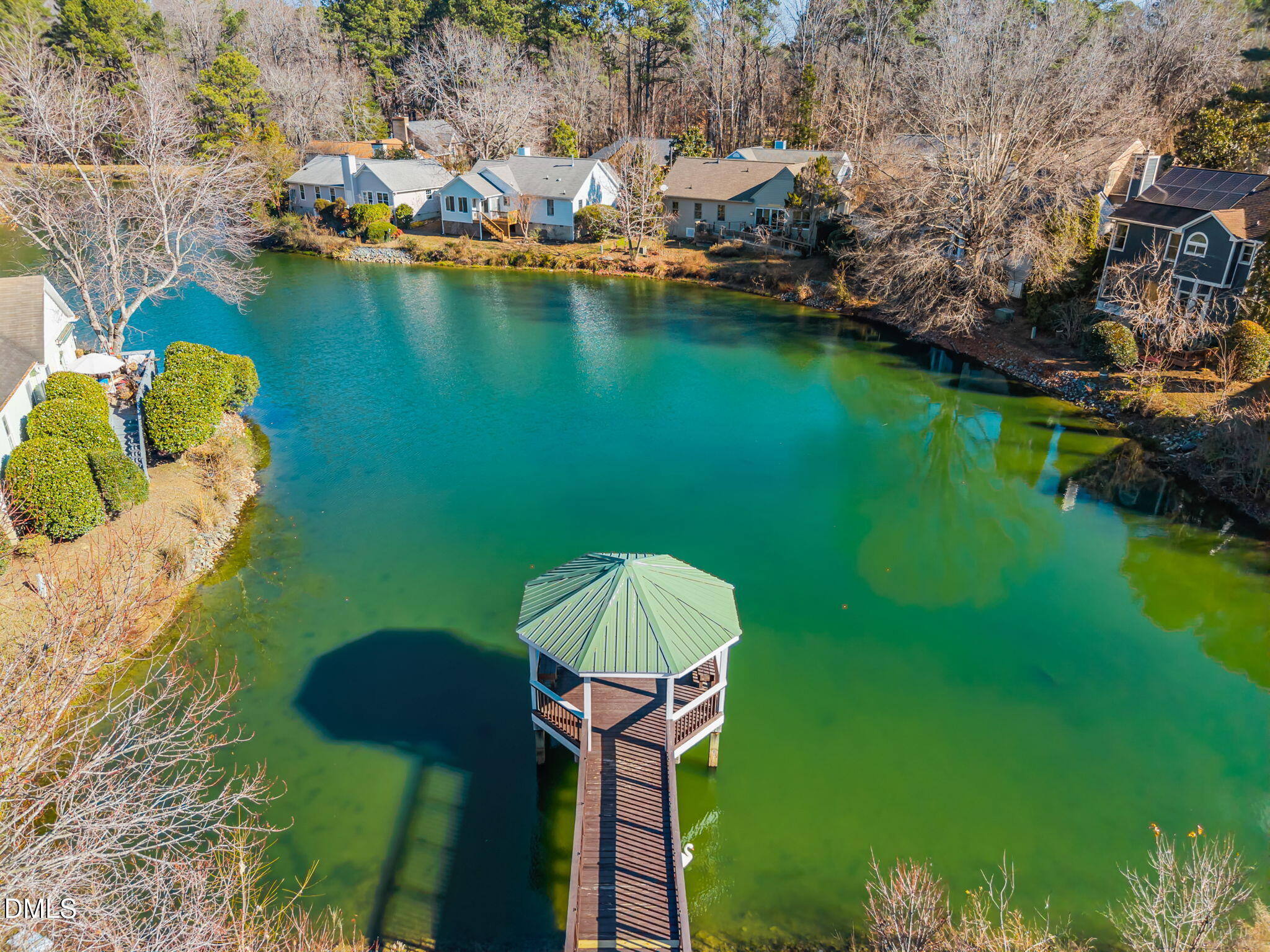 105 Riverbirch Point Carrboro, NC 27510 - Photo 28 of 32 a view of a lake with houses