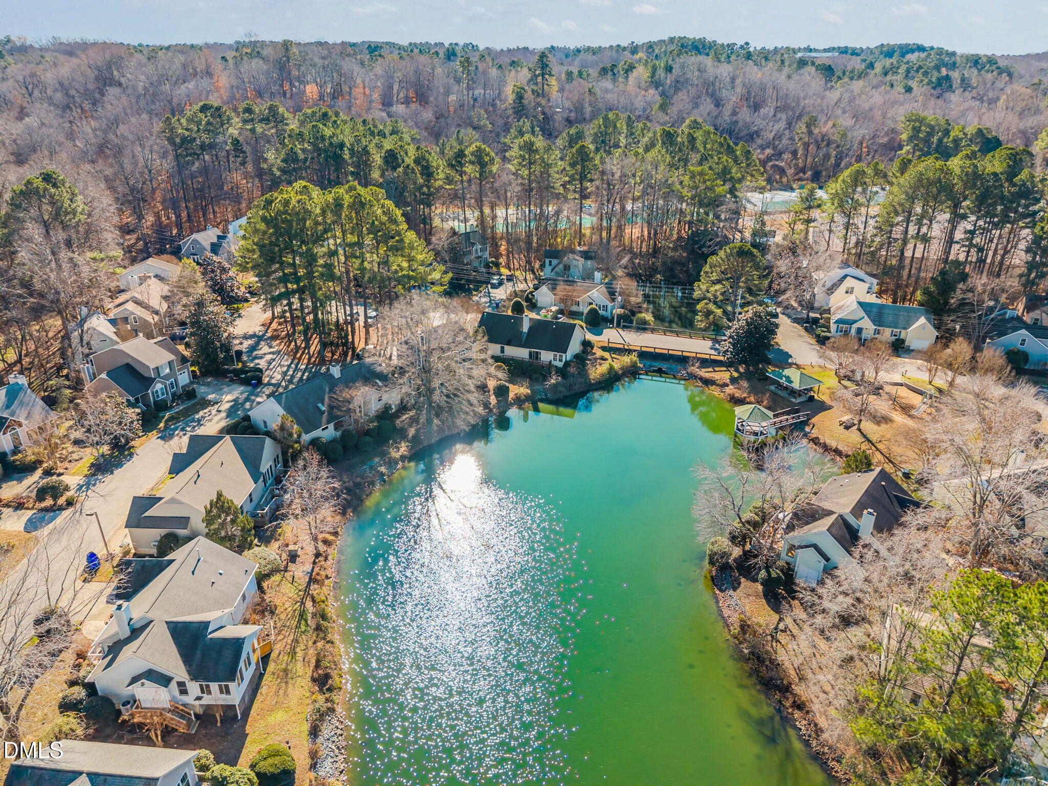 105 Riverbirch Point Carrboro, NC 27510 - Photo 29 of 32 an aerial view of lake residential house with outdoor space