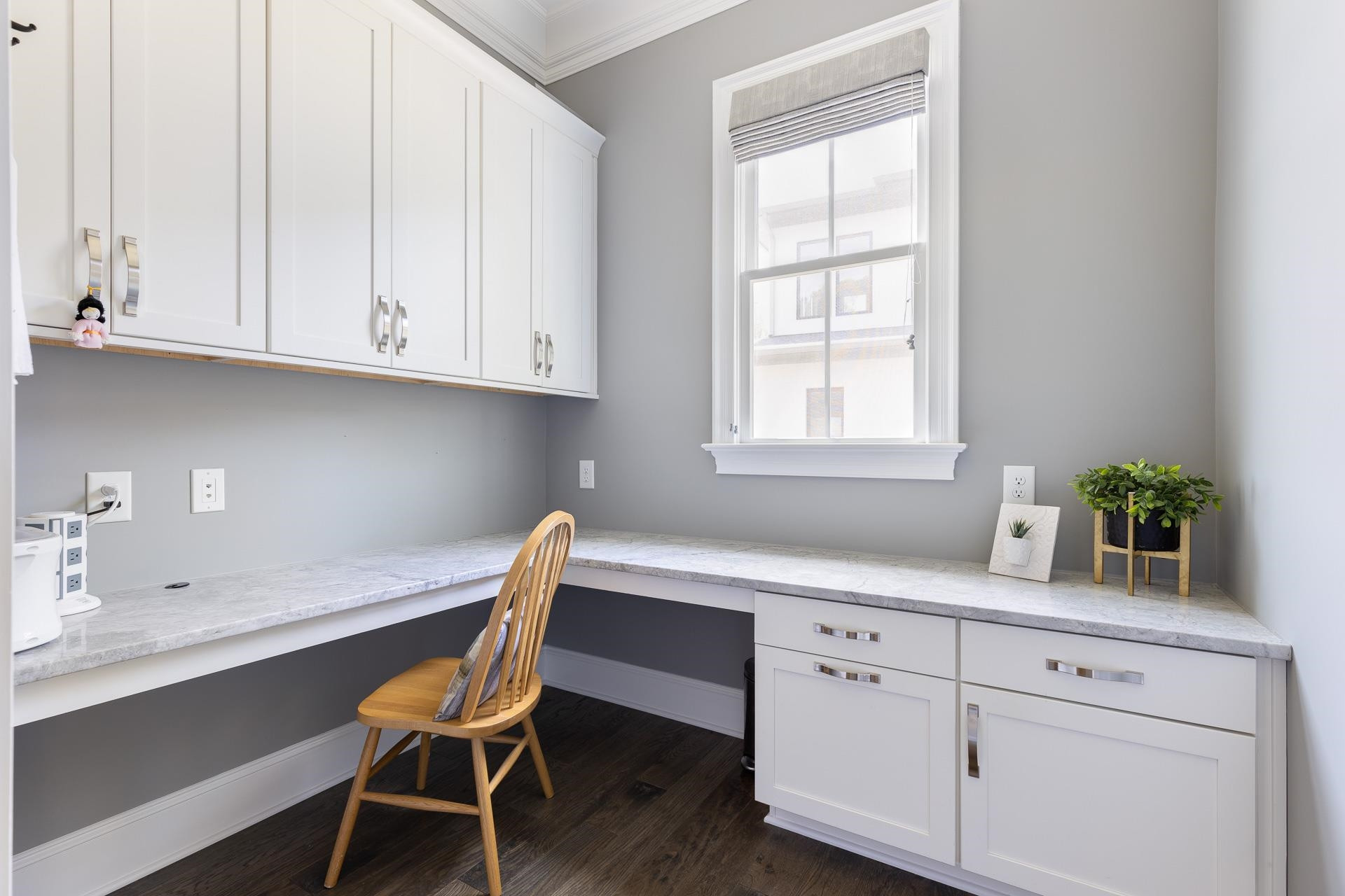 116 Turner Ridge Circle Durham, NC 27713 - Photo 21 of 63 a kitchen with granite countertop white cabinets and white appliances