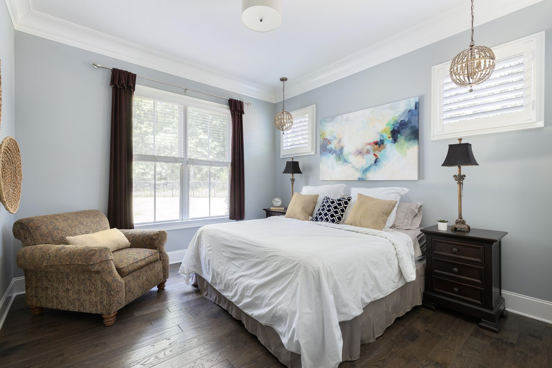 116 Turner Ridge Circle Durham, NC 27713 - Photo 28 of 63 a bedroom with a bed and wooden floor