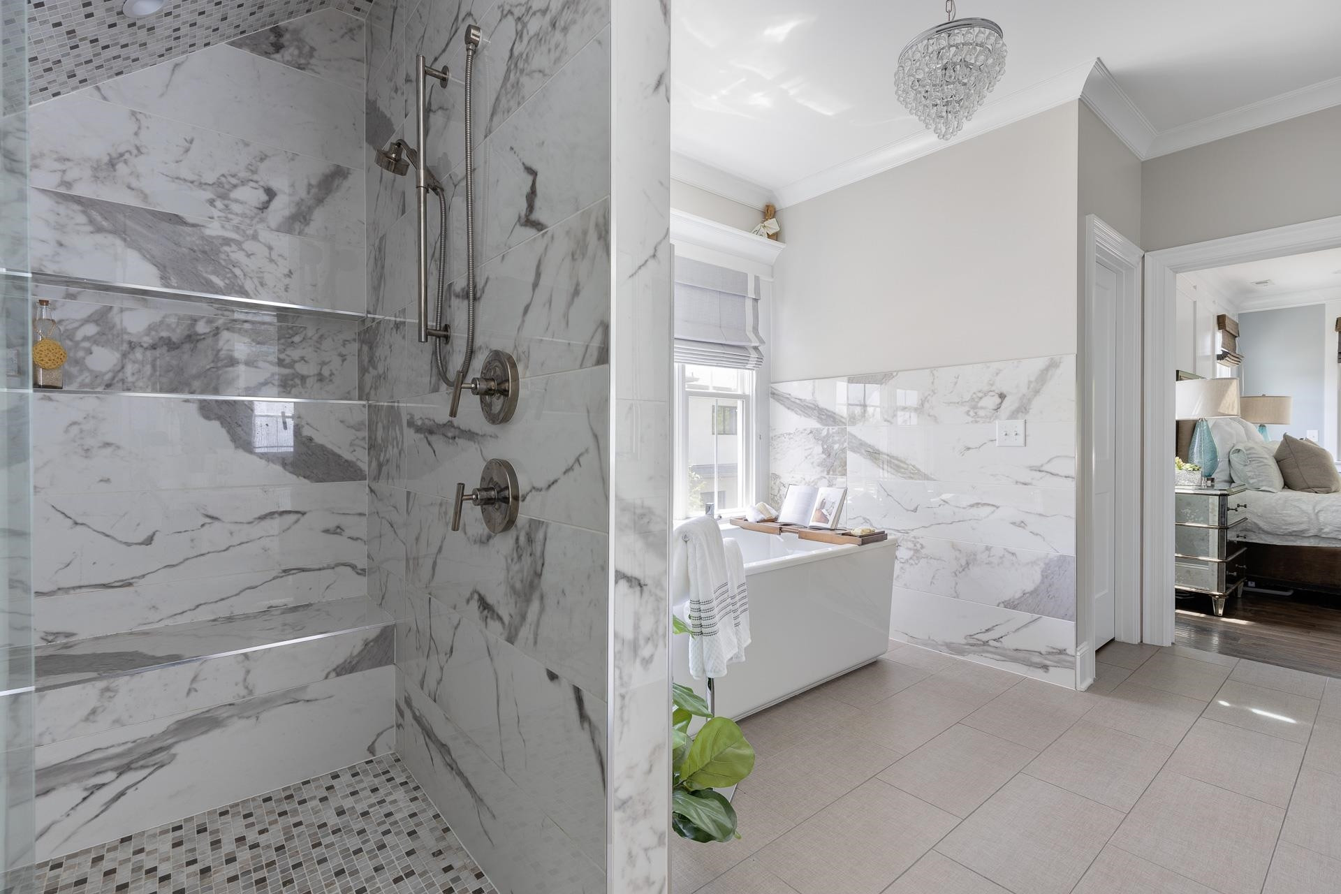 116 Turner Ridge Circle Durham, NC 27713 - Photo 35 of 63 a bathroom with a bathtub and a shower