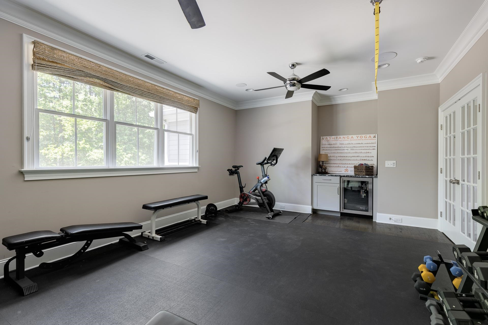 116 Turner Ridge Circle Durham, NC 27713 - Photo 45 of 63 a view of a room with gym equipment