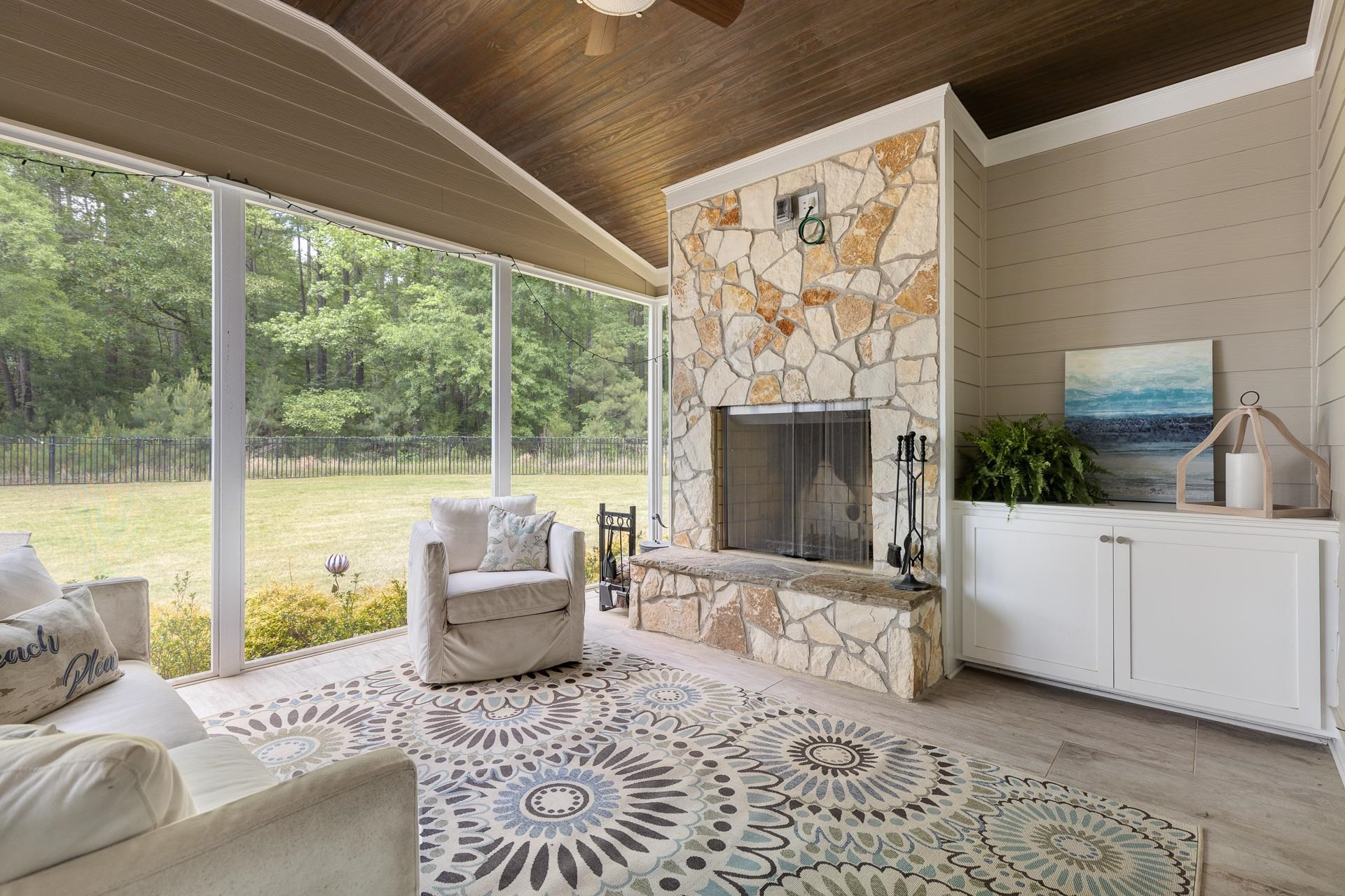 116 Turner Ridge Circle Durham, NC 27713 - Photo 54 of 63 a living room with furniture and a flat screen tv