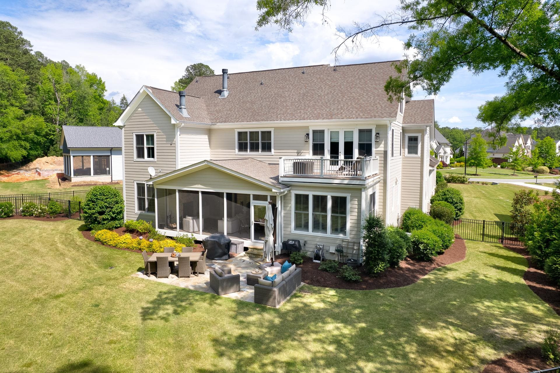 116 Turner Ridge Circle Durham, NC 27713 - Photo 60 of 63 a view of a house with swimming pool and porch