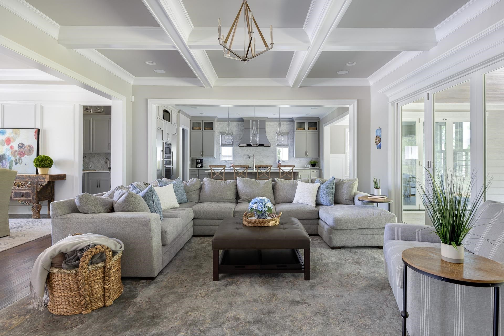 116 Turner Ridge Circle Durham, NC 27713 - Photo 8 of 63 a living room with furniture and a chandelier