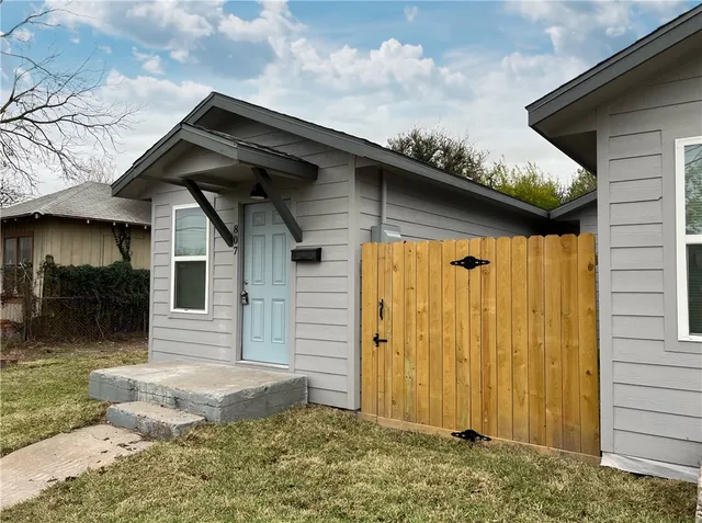 a backyard of a house