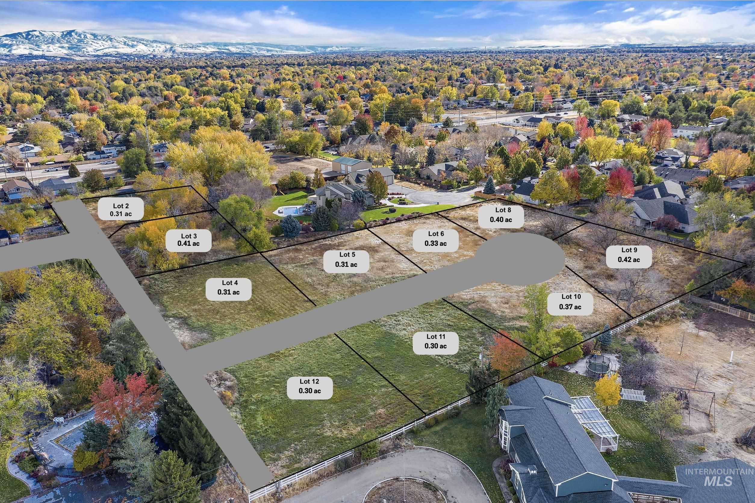 Tbd Lot 3 West Tbd Boise, ID 83713 - Photo 1 of 4 Aerial view of residential area featuring property parcel outlined