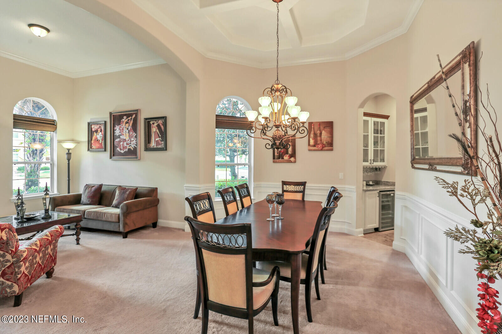 291 Ellsworth Circle St. Johns, FL 32259 - Photo 10 of 72 a view of a dining room with furniture and chandelier
