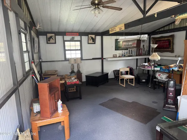 a room with furniture