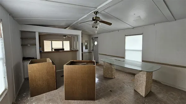 a room with furniture and window