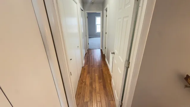 a view of a hallway in a house