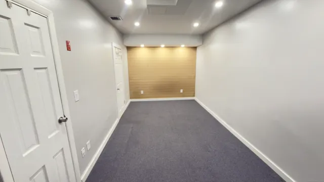 a view of hallway with shower