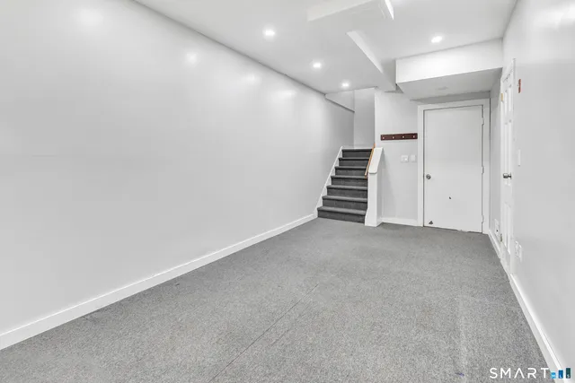 a view of hallway with shower