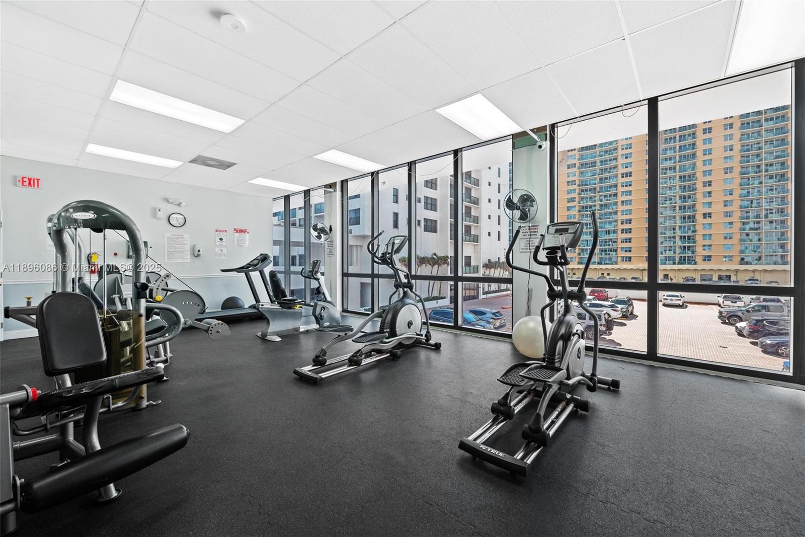 2101 South Ocean Drive, Unit 905 Hollywood, FL 33019 - Photo 31 of 38 a view of a room with gym equipment