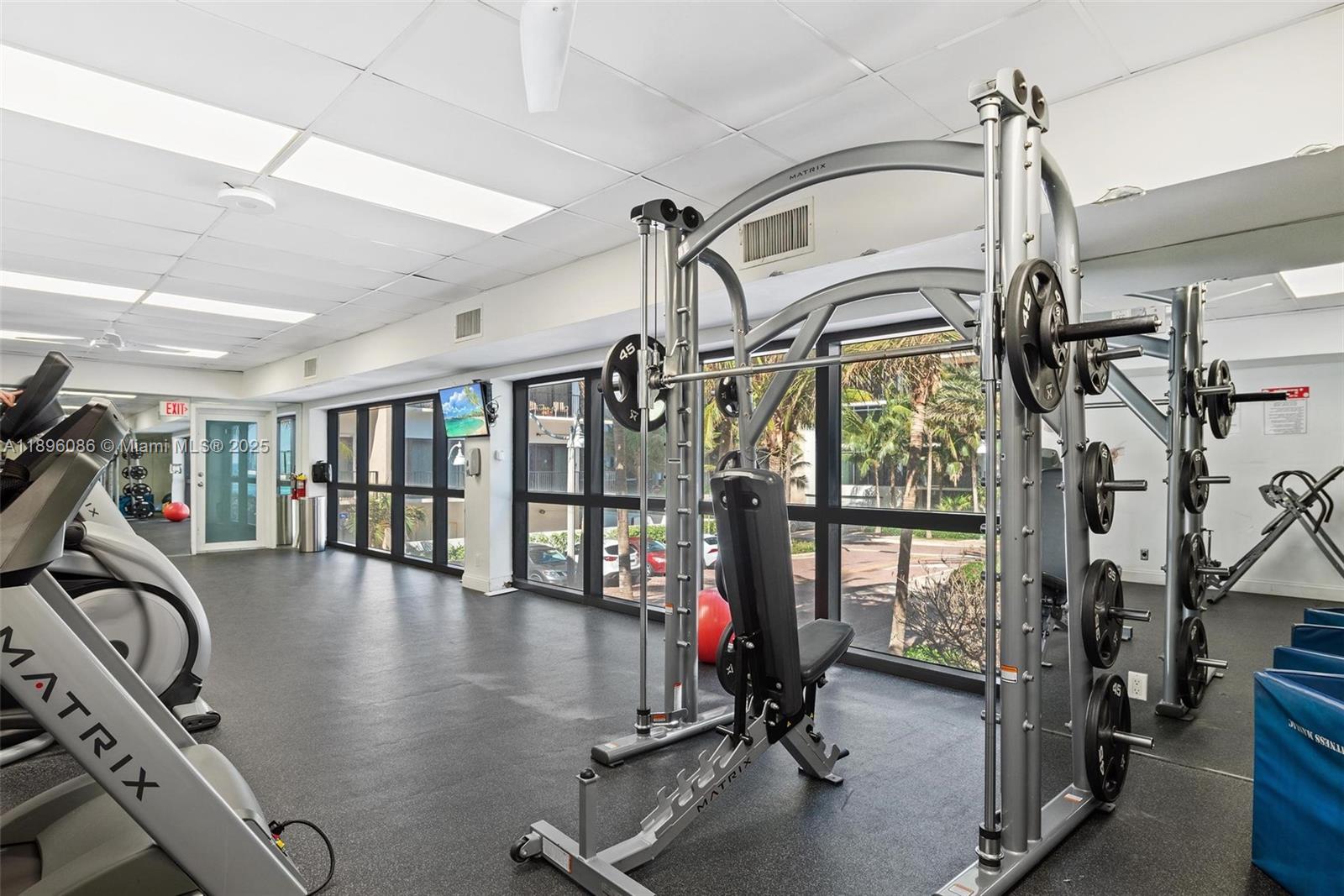 2101 South Ocean Drive, Unit 905 Hollywood, FL 33019 - Photo 32 of 38 a view of a room with gym equipment
