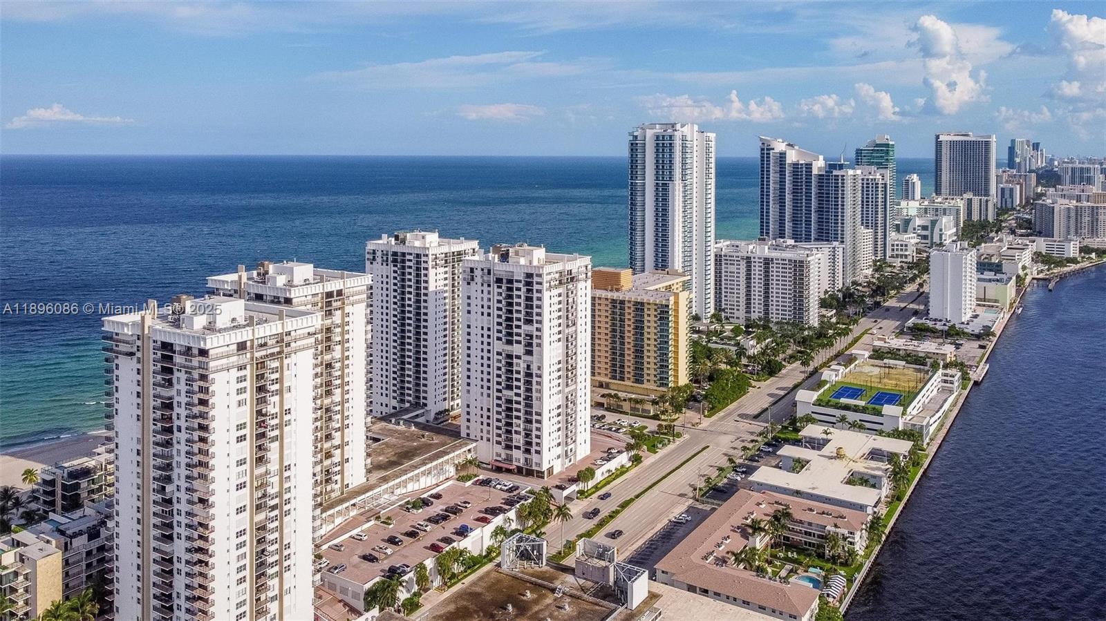 2101 South Ocean Drive, Unit 905 Hollywood, FL 33019 - Photo 36 of 38 a city view with tall buildings