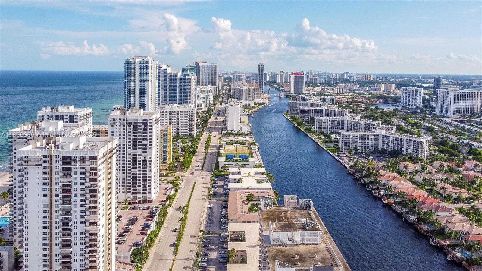 2101 South Ocean Drive, Unit 905 Hollywood, FL 33019 - Photo 37 of 38 a city view with tall buildings