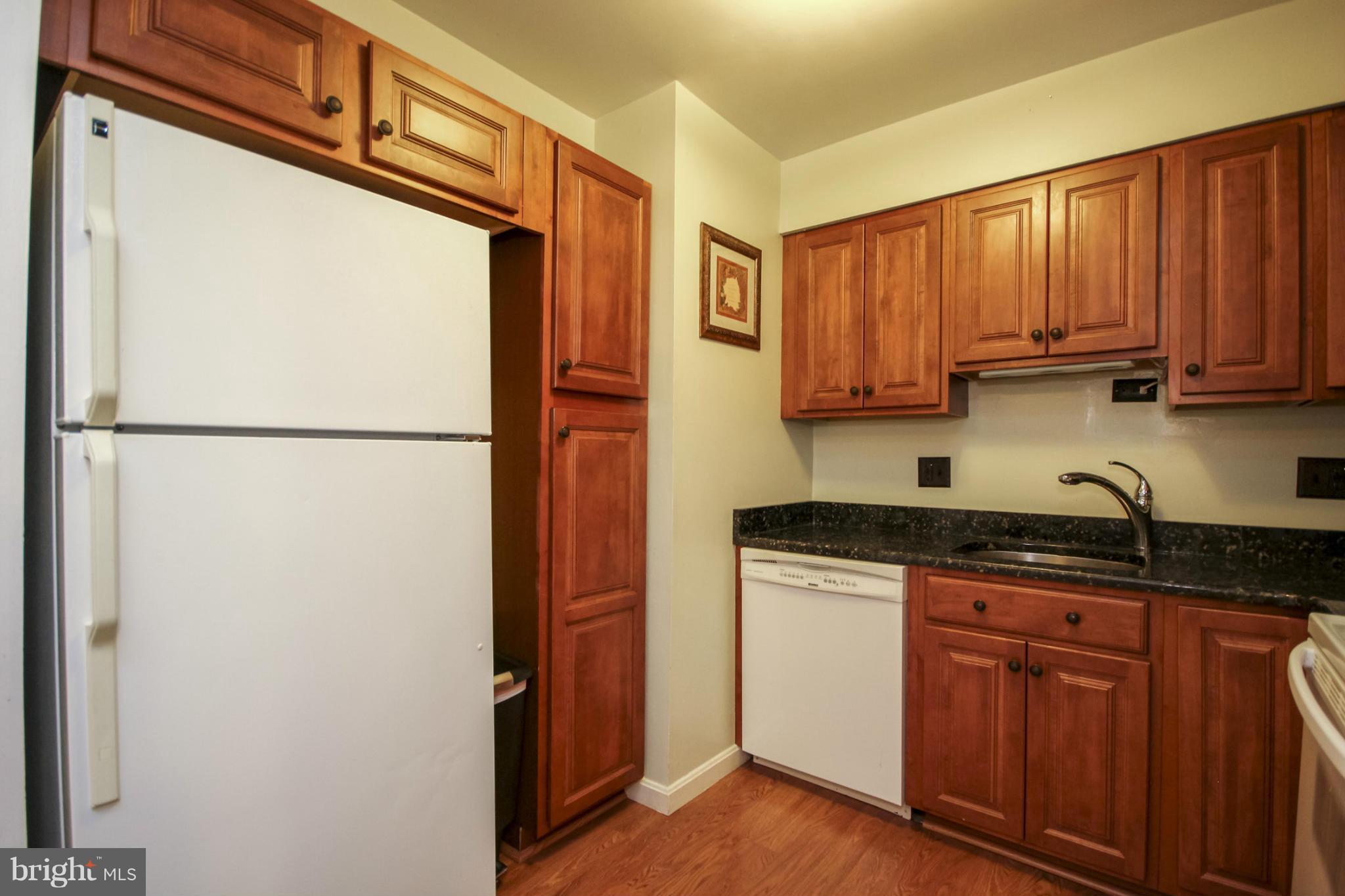 6155 Edsall Road, Unit 6155 Alexandria, VA 22304 - Photo 3 of 29 a kitchen with granite countertop a refrigerator and a sink