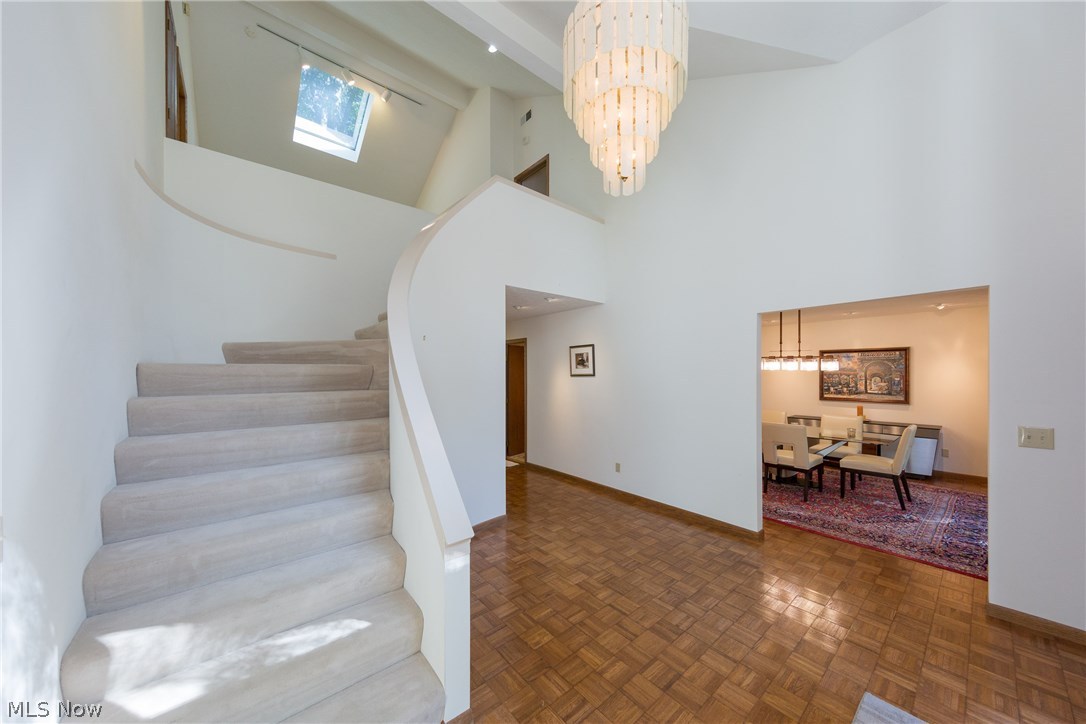 817 Hanover Road Gates Mills, OH 44040 - Photo 20 of 35 The gracefully curving staircase of the foyer leading to the sleeping quarters